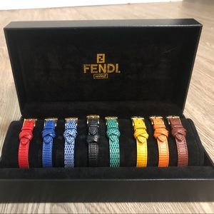 Vintage Set of 8 Women’s Fendi Wrist Watch Bands.